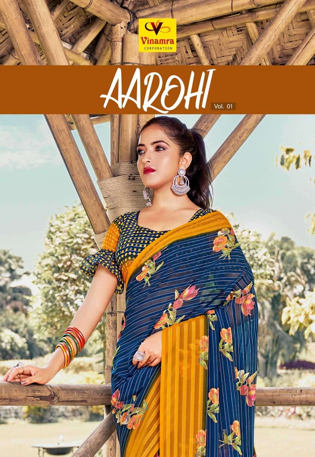 vinamra aarohi vol 1 series 19001-19008 Cotton Base saree