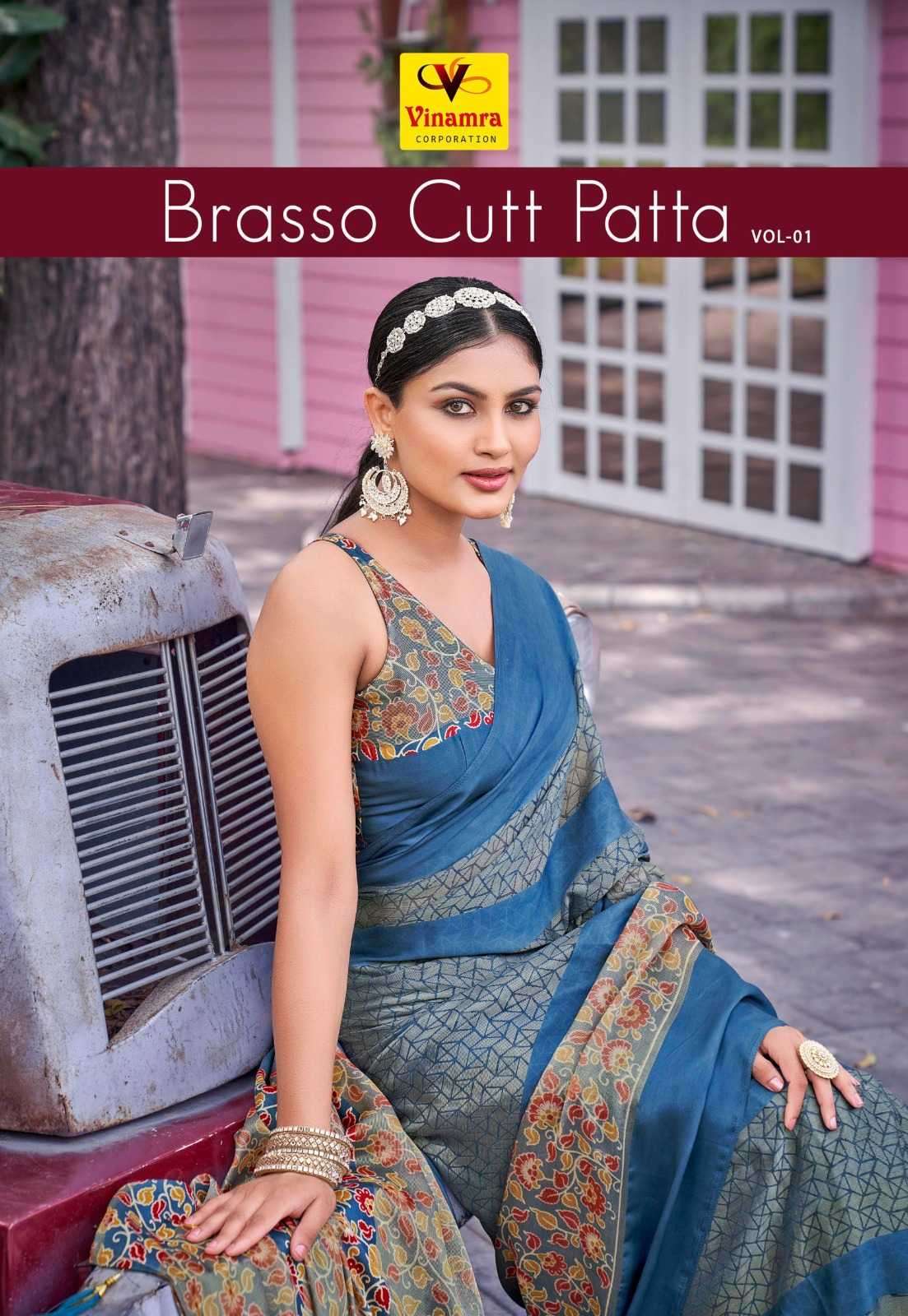 vinamra brasso cutt patta vol 1 series 3101-3108 fancy saree