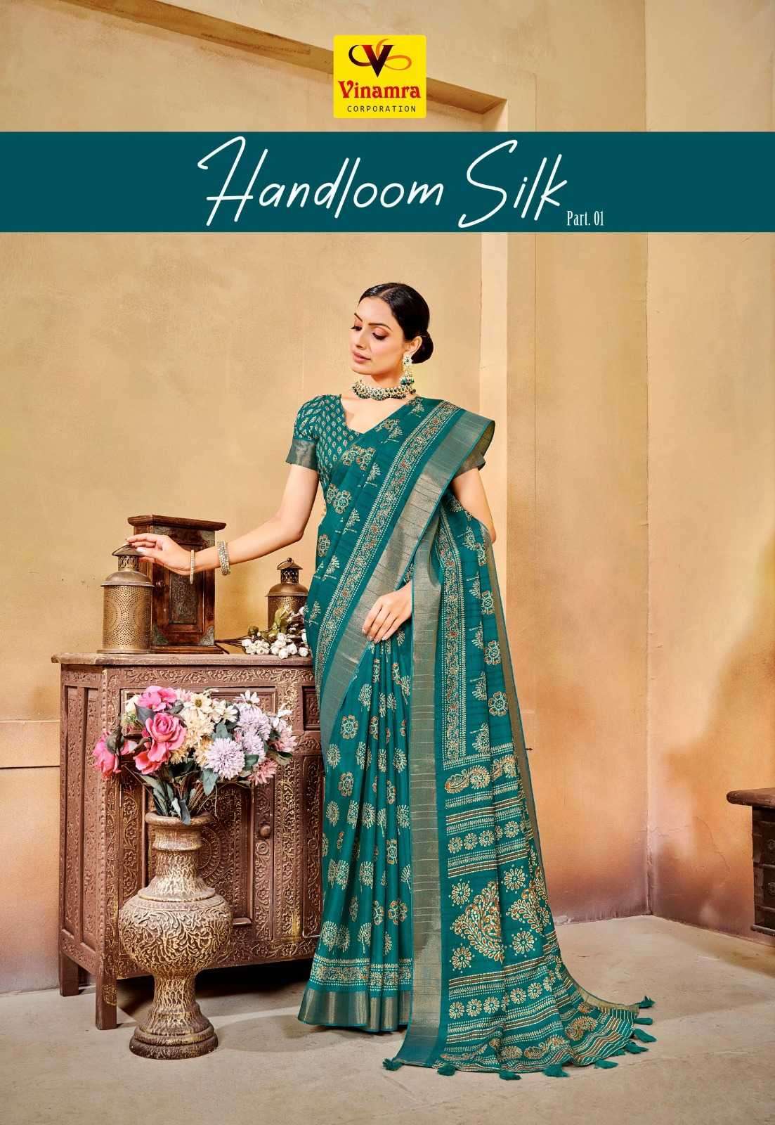 vinamra handloom silk vol 1 series 4101-4108 Handloom Zari  saree