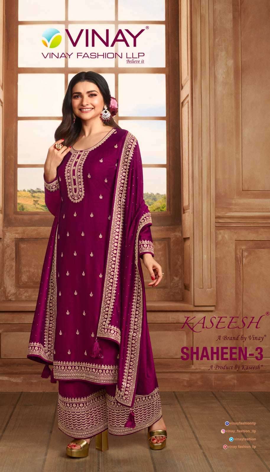 vinay fashion kaseesh shaheen vol 3 series 616921-61625 silk georgette suit