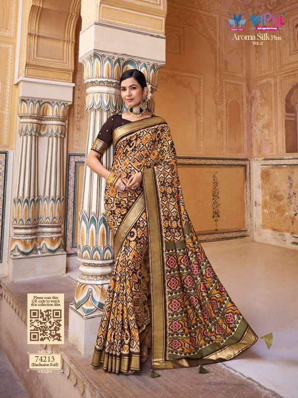 vipul designer smooth patola silk saree