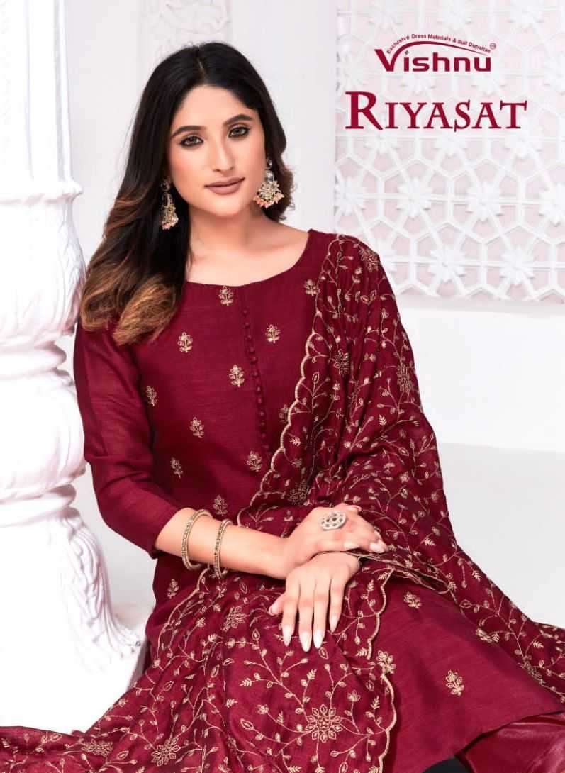 vishnu impex riyasat series 13001-13012 vichitra silk suit