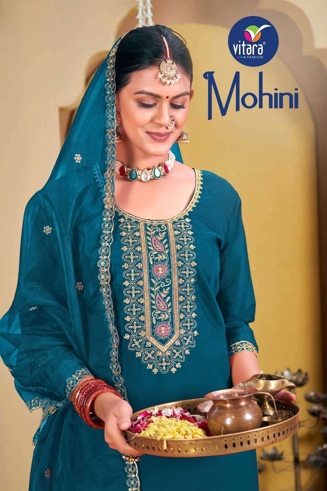 vitara fashion mohini series 1101-1102 heavy roman silk suit