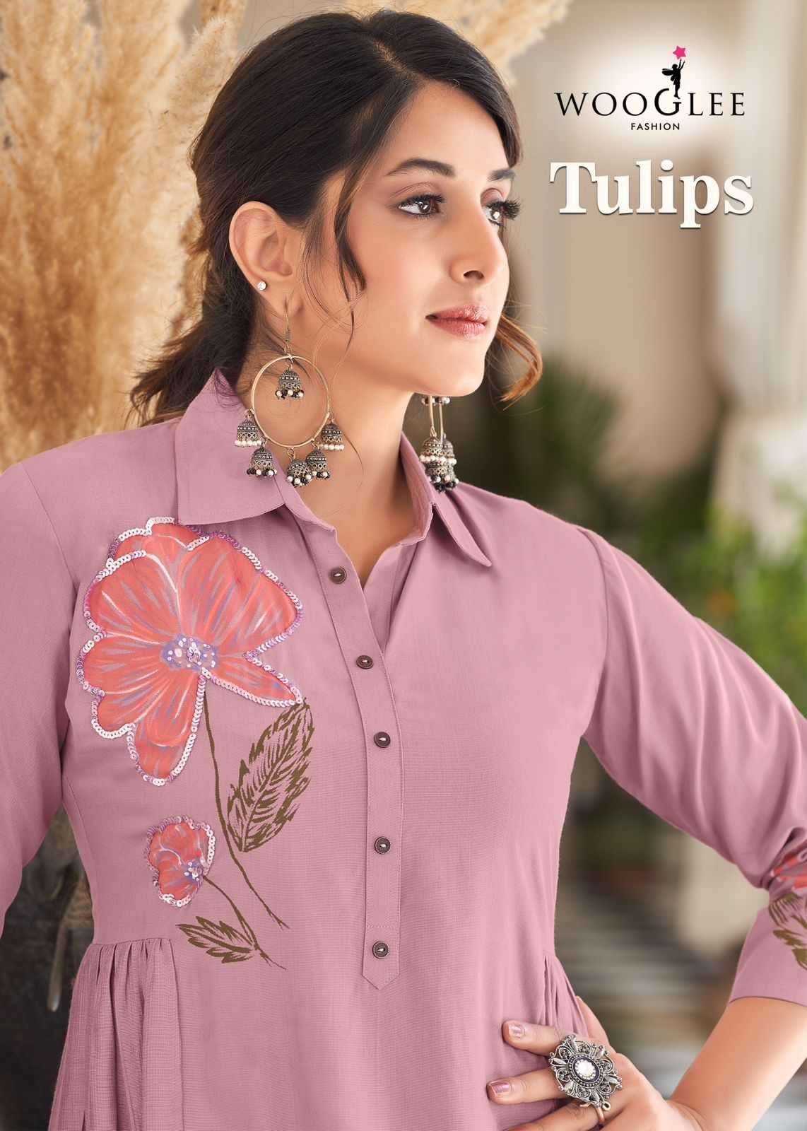 wooglee tulips series 3001-3004 Heavy Rayon co-ord sets