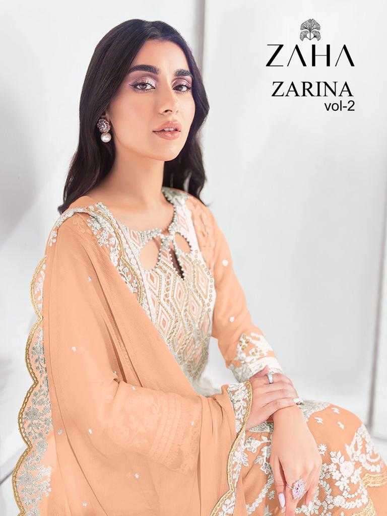 zaha zarina vol 2 10104 abcd georgette embroidery suit 