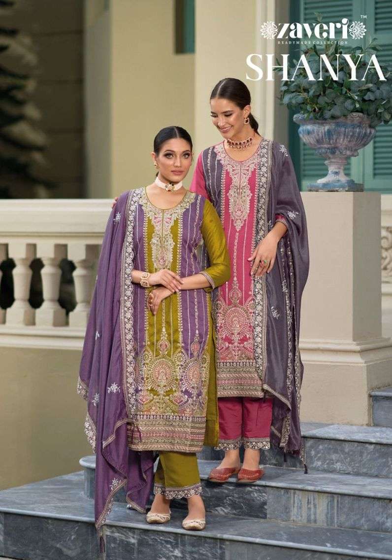 zaveri shanya series 1244-1245 premium silk readymade suit
