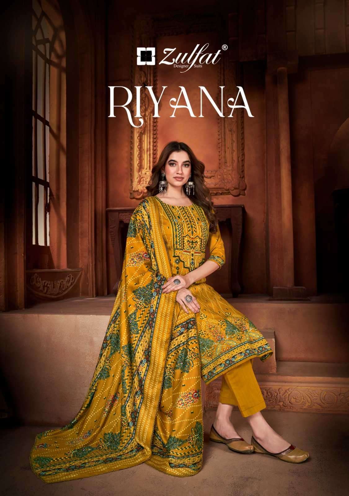 zulfat riyana series 520001-520008 Pure Wool Pashmina Digital Prints suit