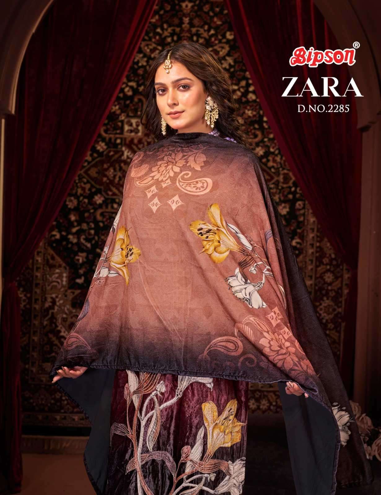 bipson zaara 2285-2286  Pure VISCOS VELVET Digital Print suit