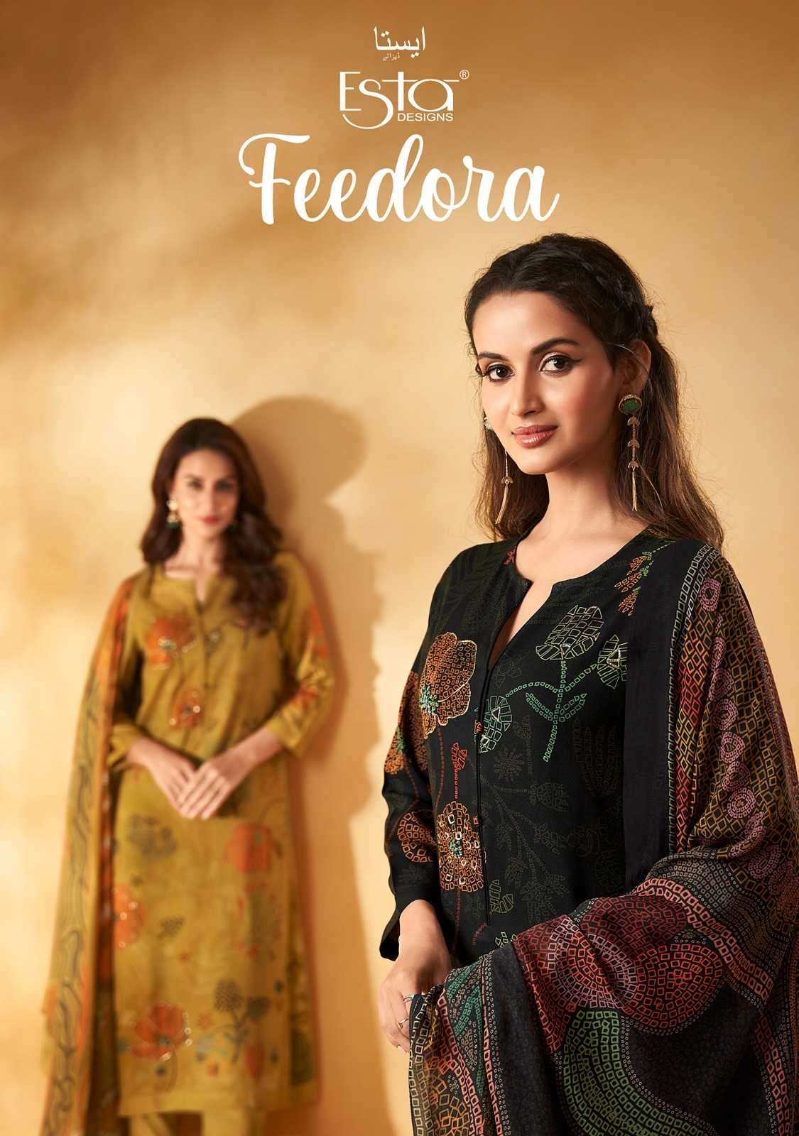 esta designs feedora series 101-108 pure pashmina suit 