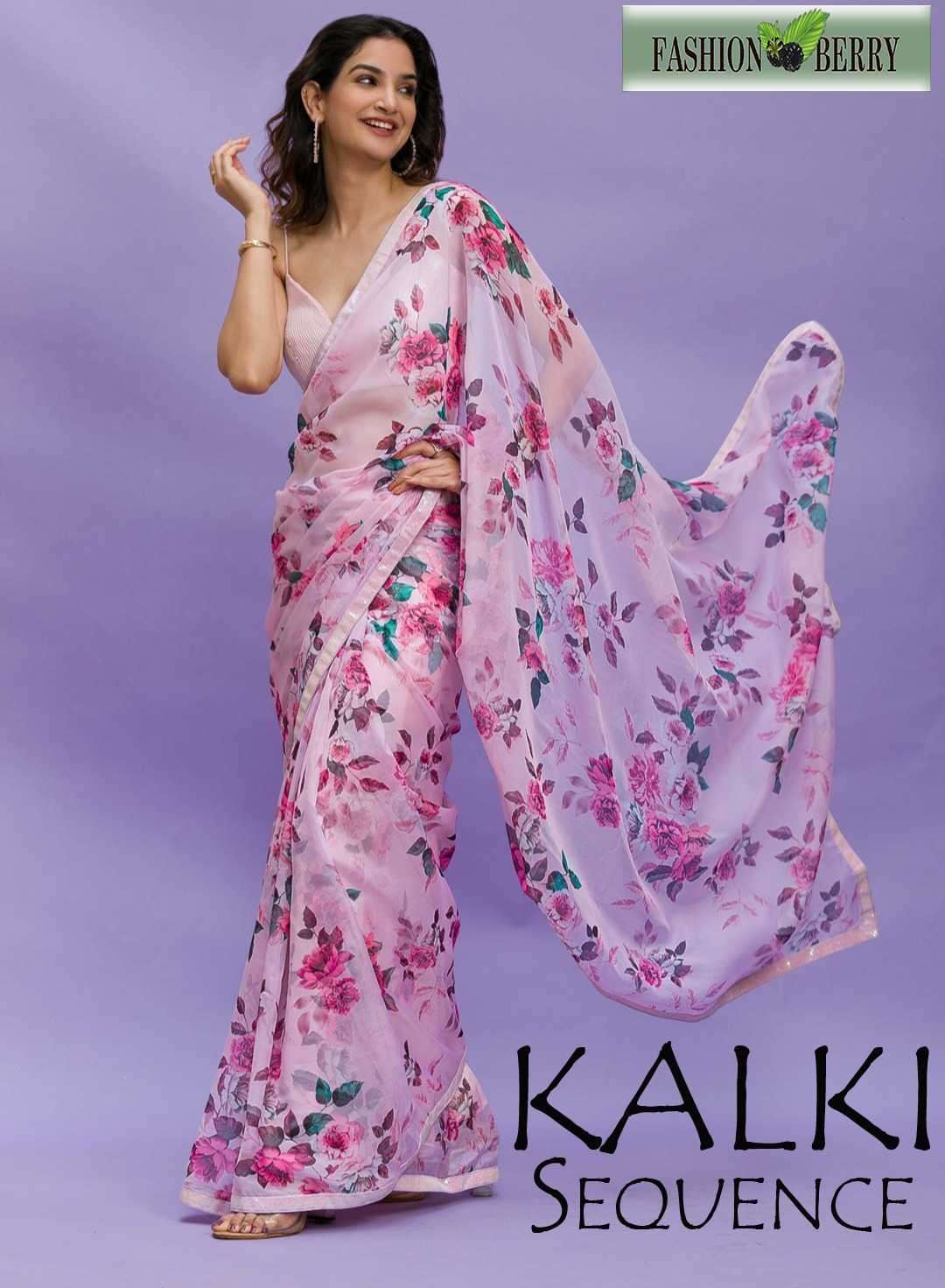 fashion berry kalki series 317-318 chinon saree 