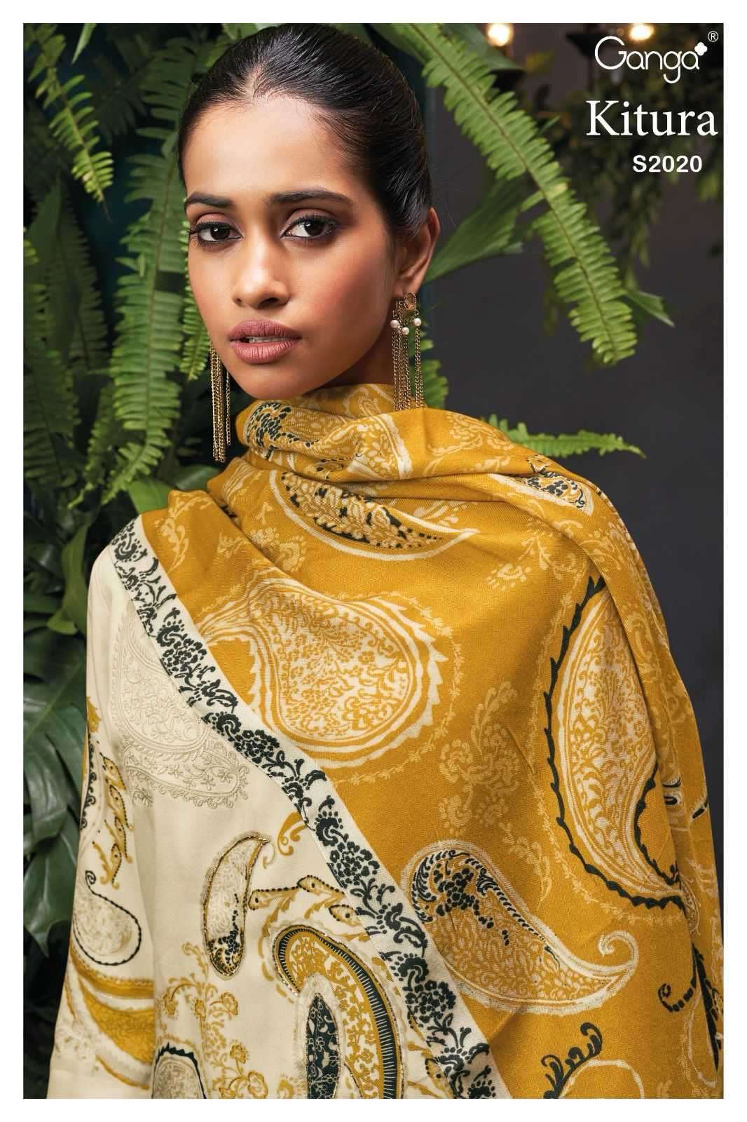 ganga kitura 2020 premium pure pashmina suit 