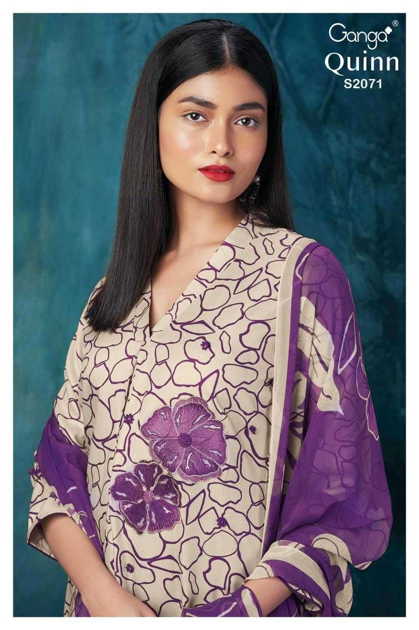 ganga quinn 2071 premium pure pashmina suit 