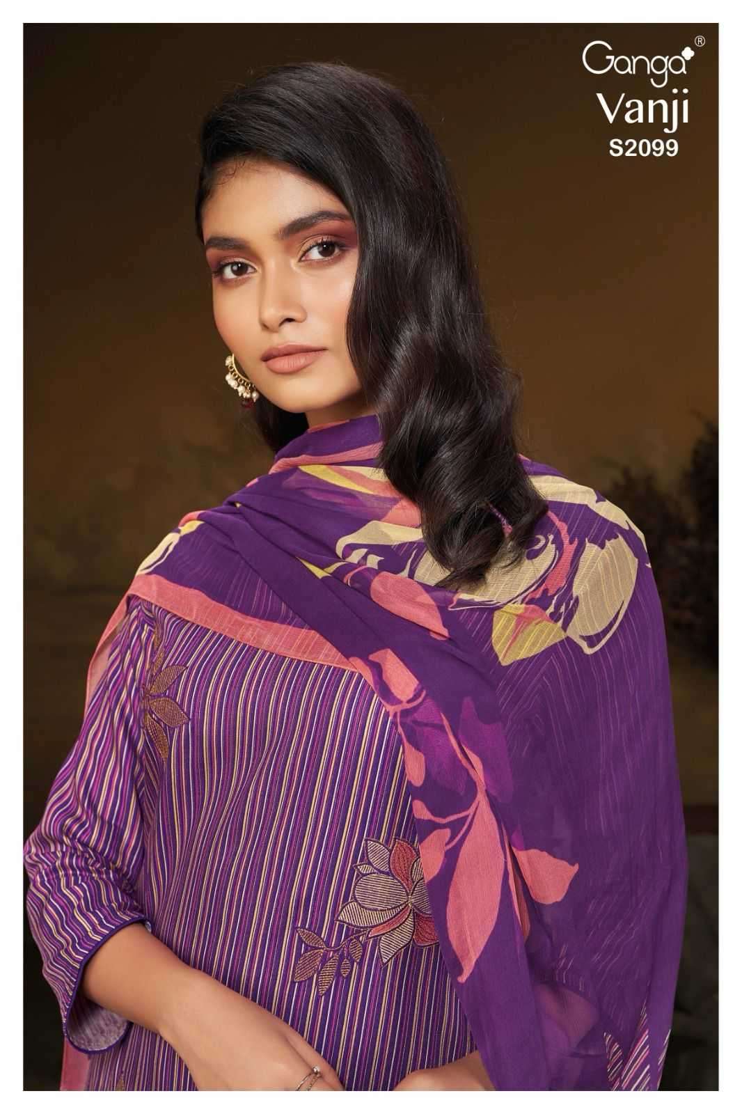 ganga vanji 2099 premium pure pashmina suit 