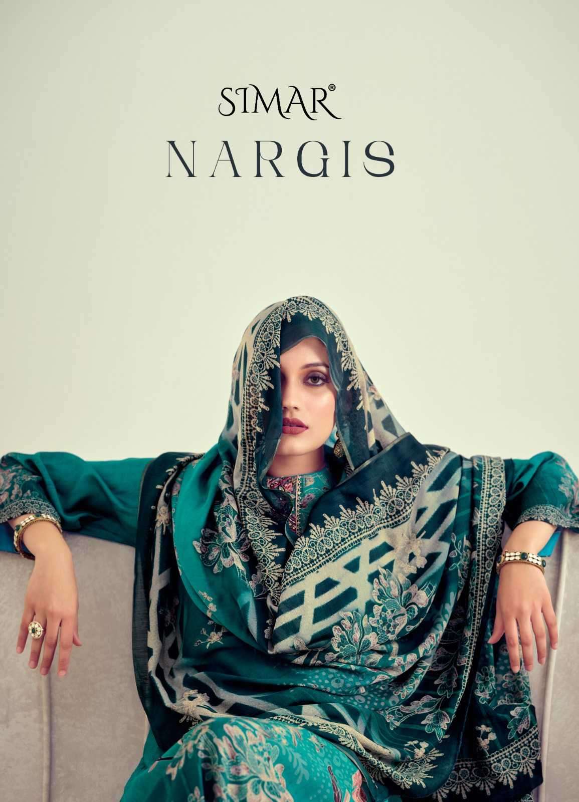 glossy simar nargis series 1503-1508 pure muslin suit 