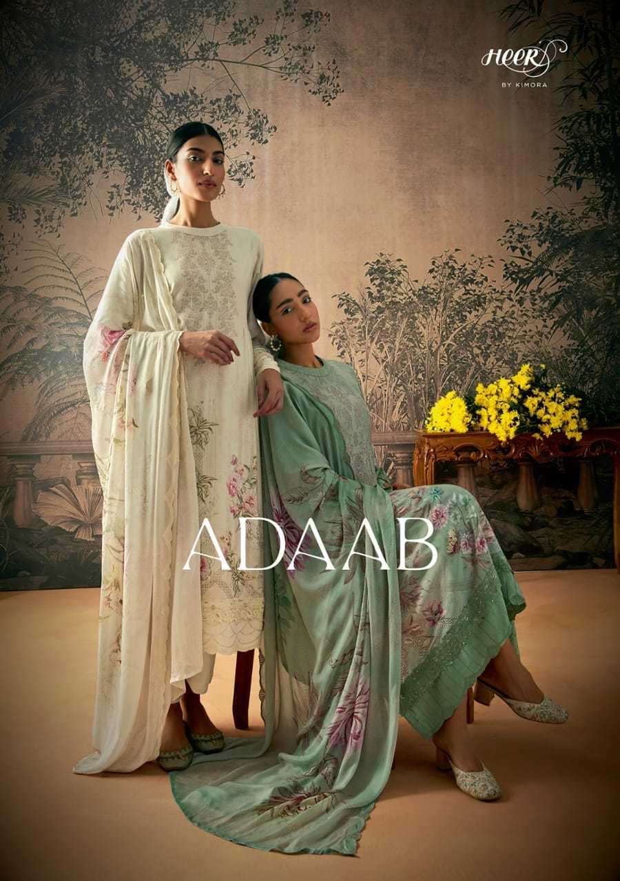 kimora heer adaab series 9191-9198 premium silk Maslin suit