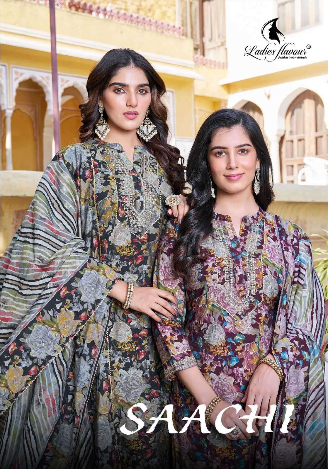 ladies flavour saachi series 1101-1104 Modal Chanderi readymade suit