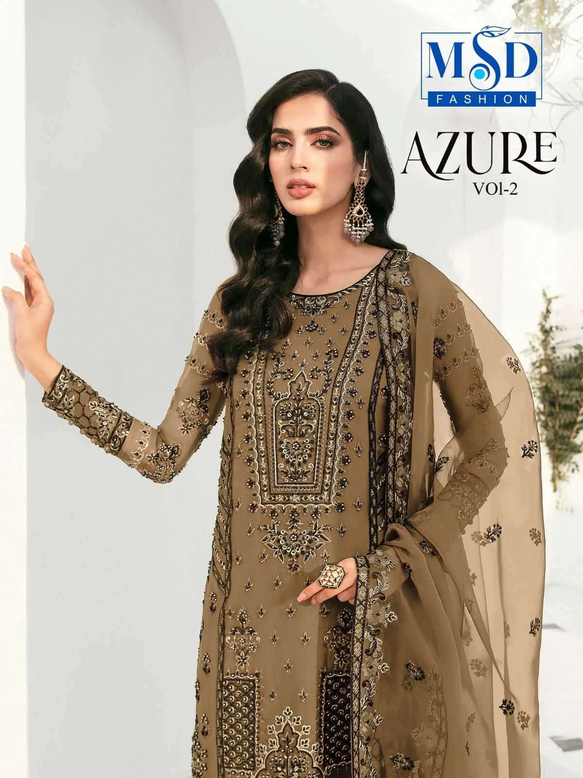 msd fashion azure vol 2 series 110 georgette suit 