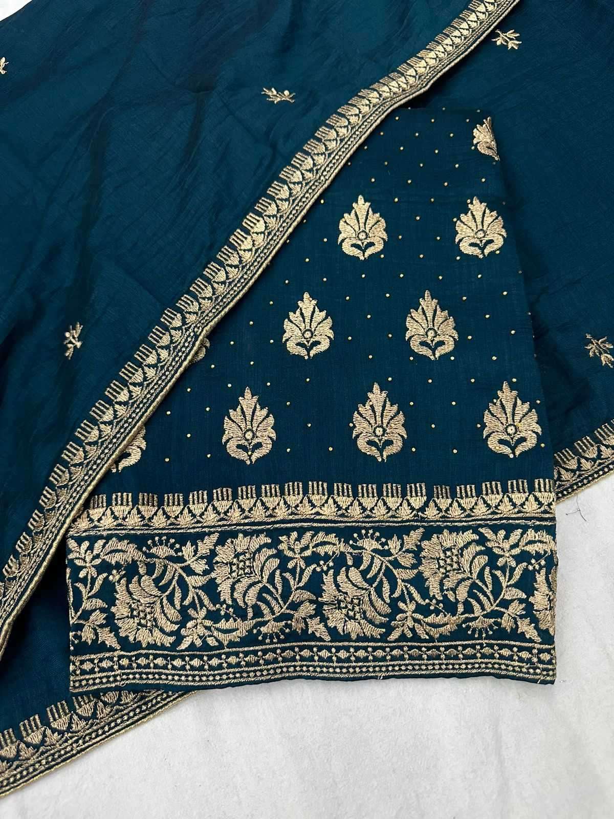 pr big boss Pure vichitra silk with swaroski suit