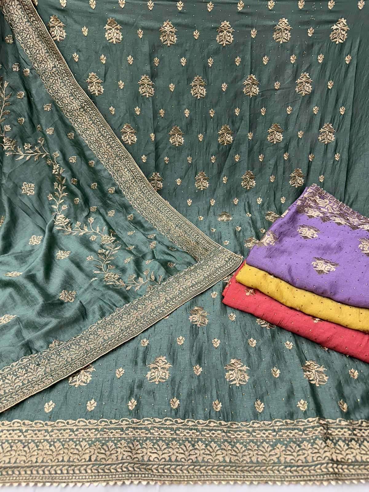 pr nidhi Pure vichitra silk suit