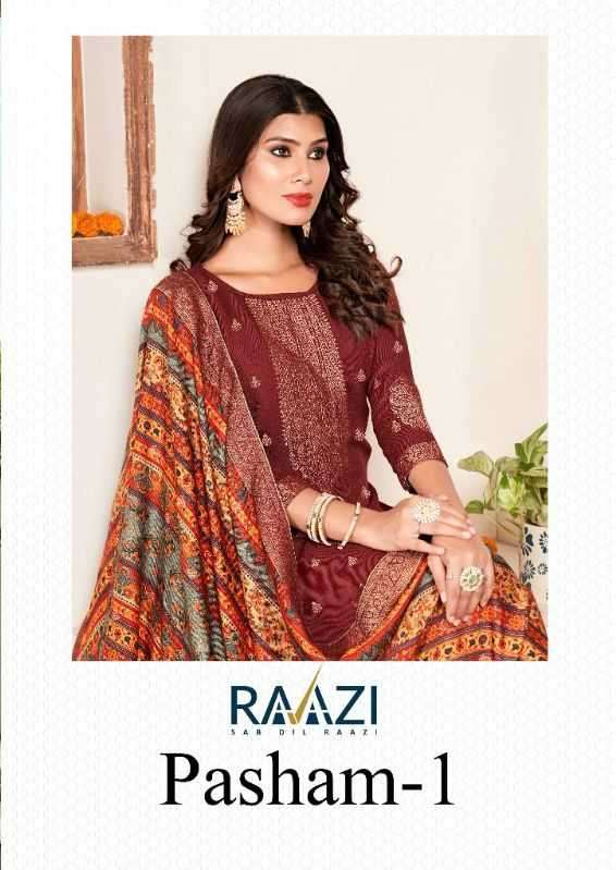 rama fashion raazi pasham vol 1 series 1001-1006 pure viscose pashmina suit 
