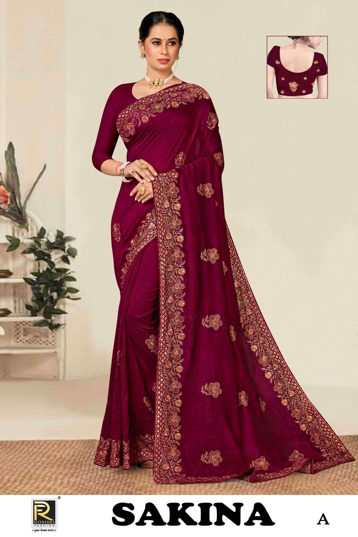 ranjna saree sakina Fancy Fabrics saree