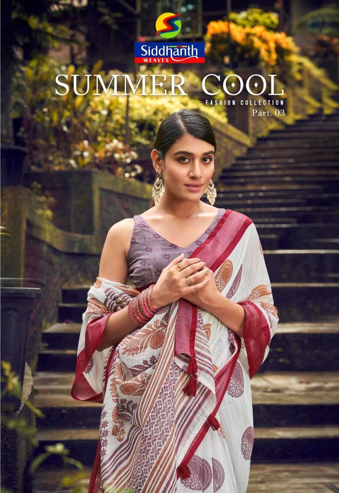 siddhanth weaves summer cool vol 3 series 72019-72027 cotton saree