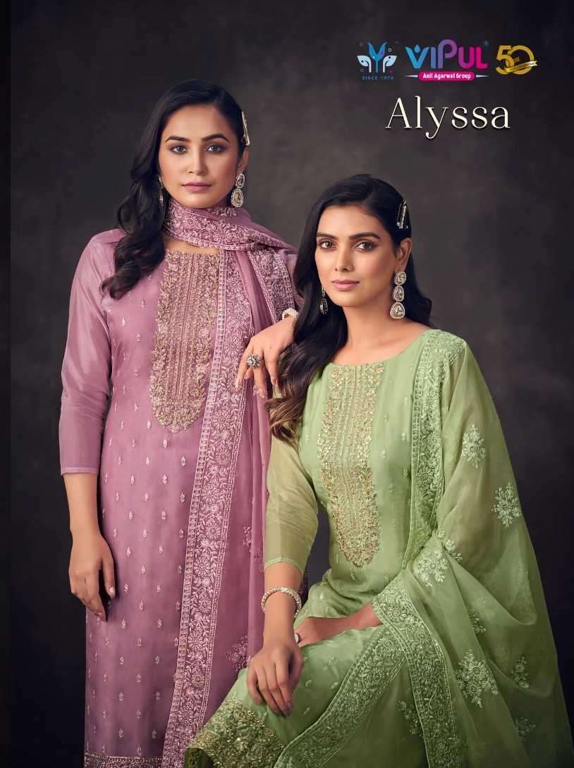 vipul fashion alyssa series 5481-5486 organza suit