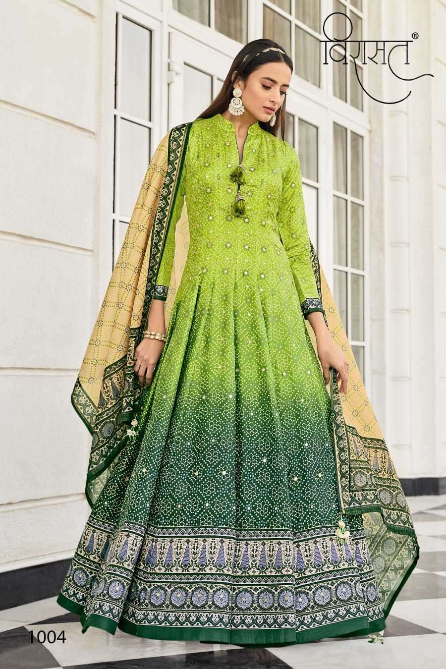 Virasat morepinch nx series 1001-1005 dola silk gown