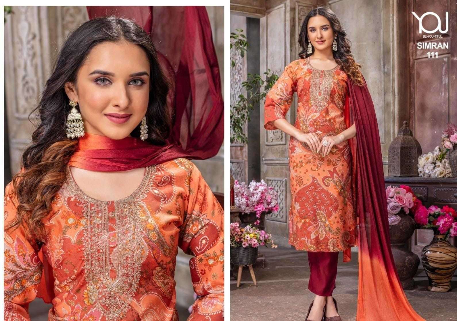 wanna you simran series 109-112 Pure Heavy Quality of Modal Fabric suit