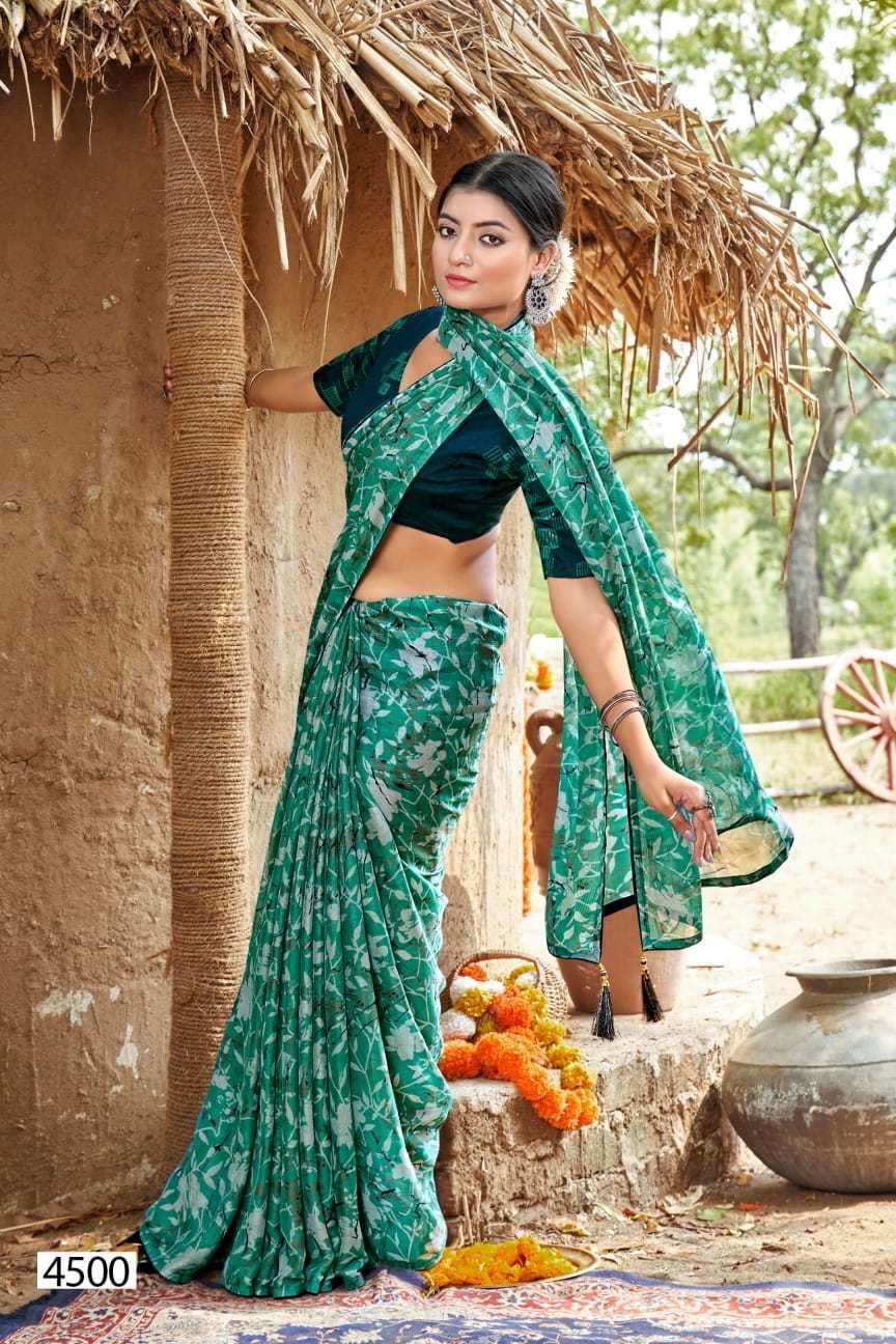 5d designer rangrsiya 4495-4500 bright pattern saree