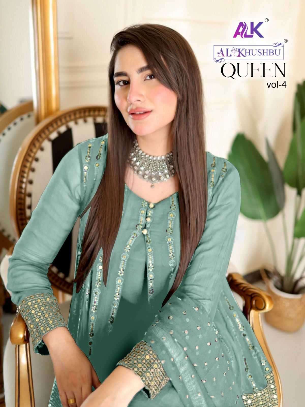 al khushbu queen vol 4 georgette heavy emroidered suit 