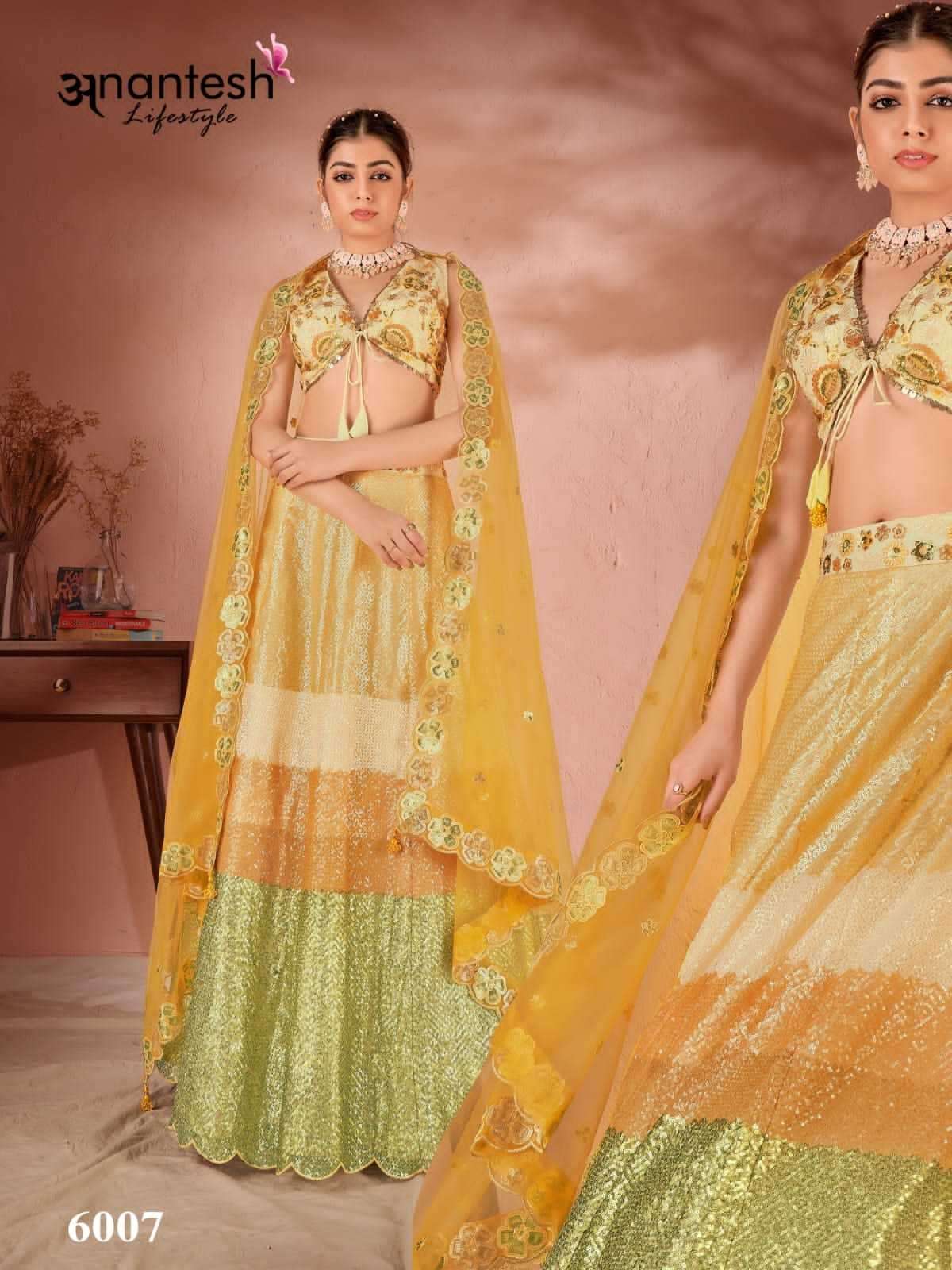 anantesh maharani vol 2 series 6007-6011 silk lehenga