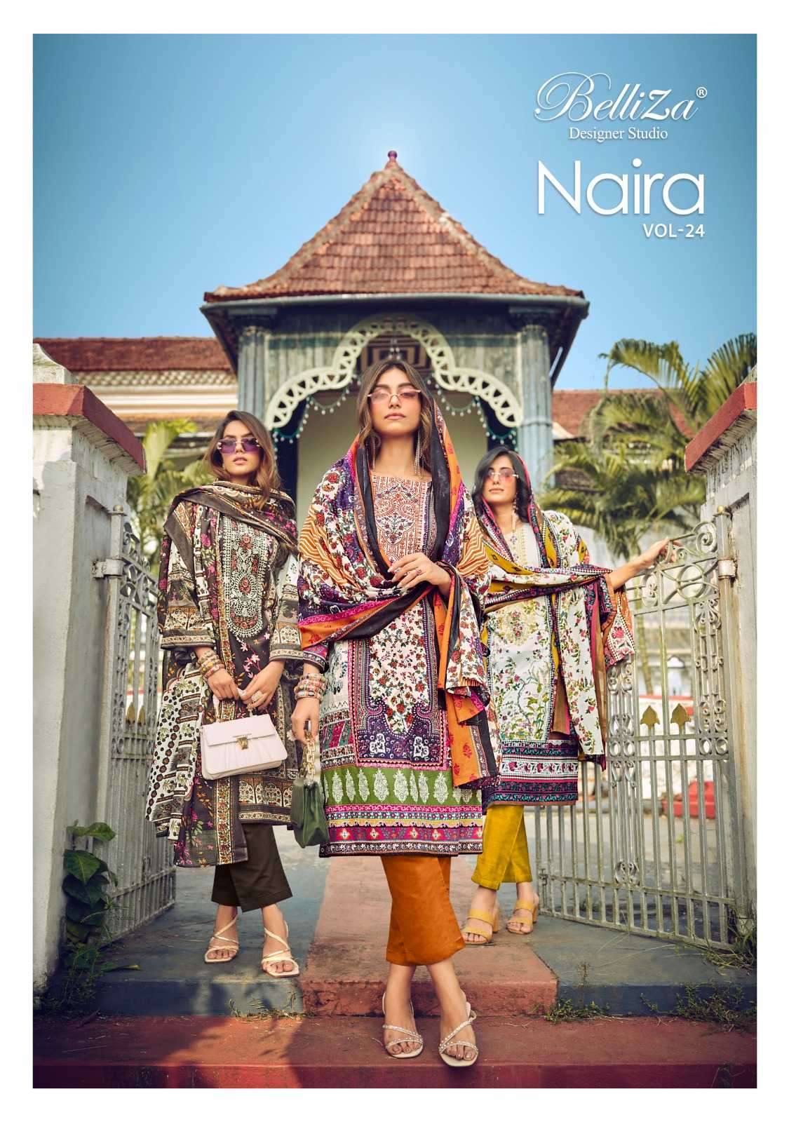 belliza naira vol 24 series 858001-858010 pure cotton suit 