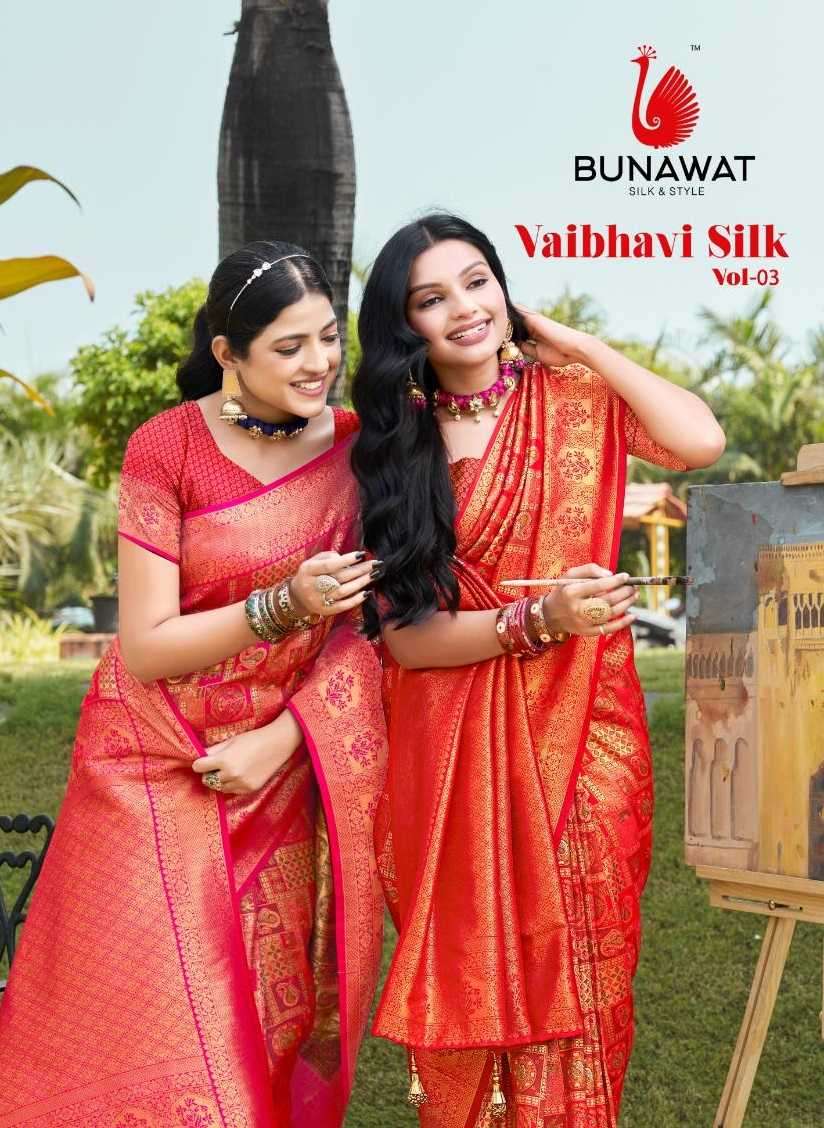 bunawat vaibhavi silk vol 3 series 1001-1004 Kanjivaram Silk saree