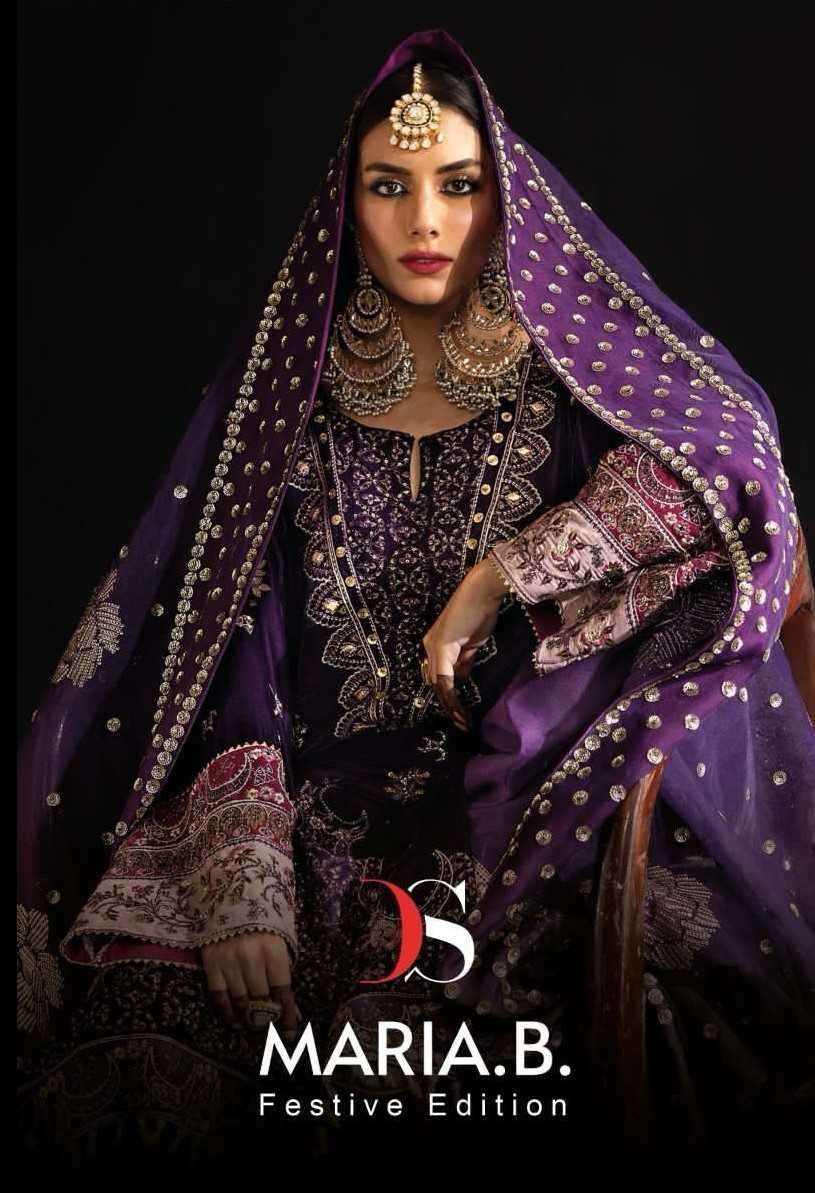 deepsy suits maria b festive edition series 3281-3284 Velvet with heavy embroidery suit