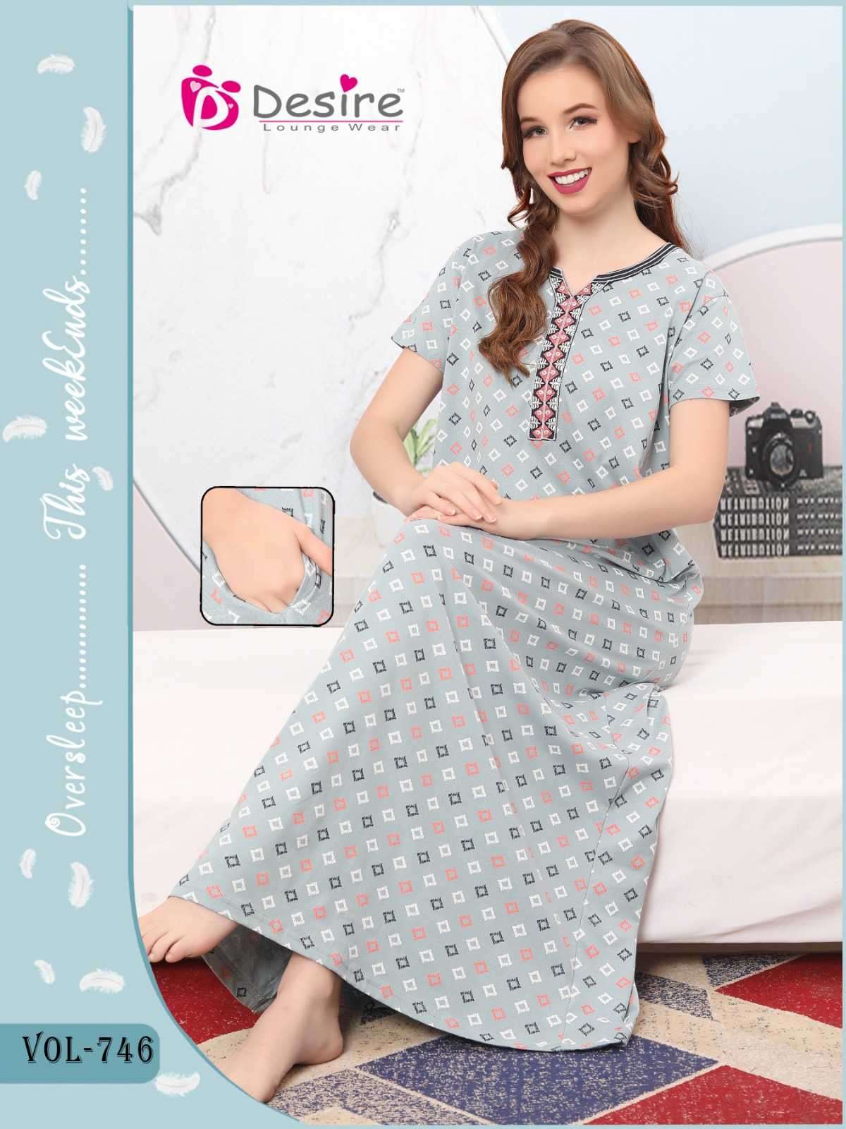 desire vol 746 stitched women hosiery night gown