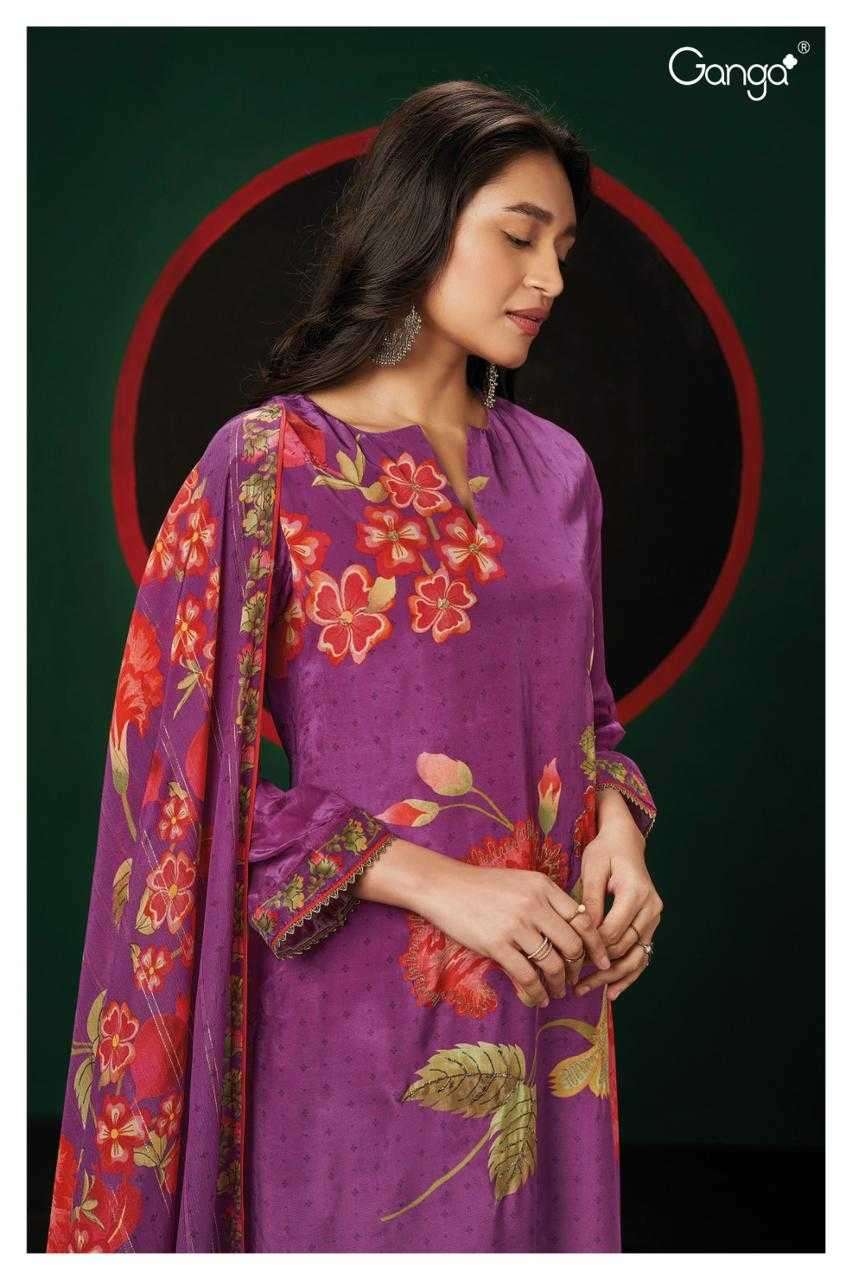 ganga leida 2040 premium pure silk crape suit 