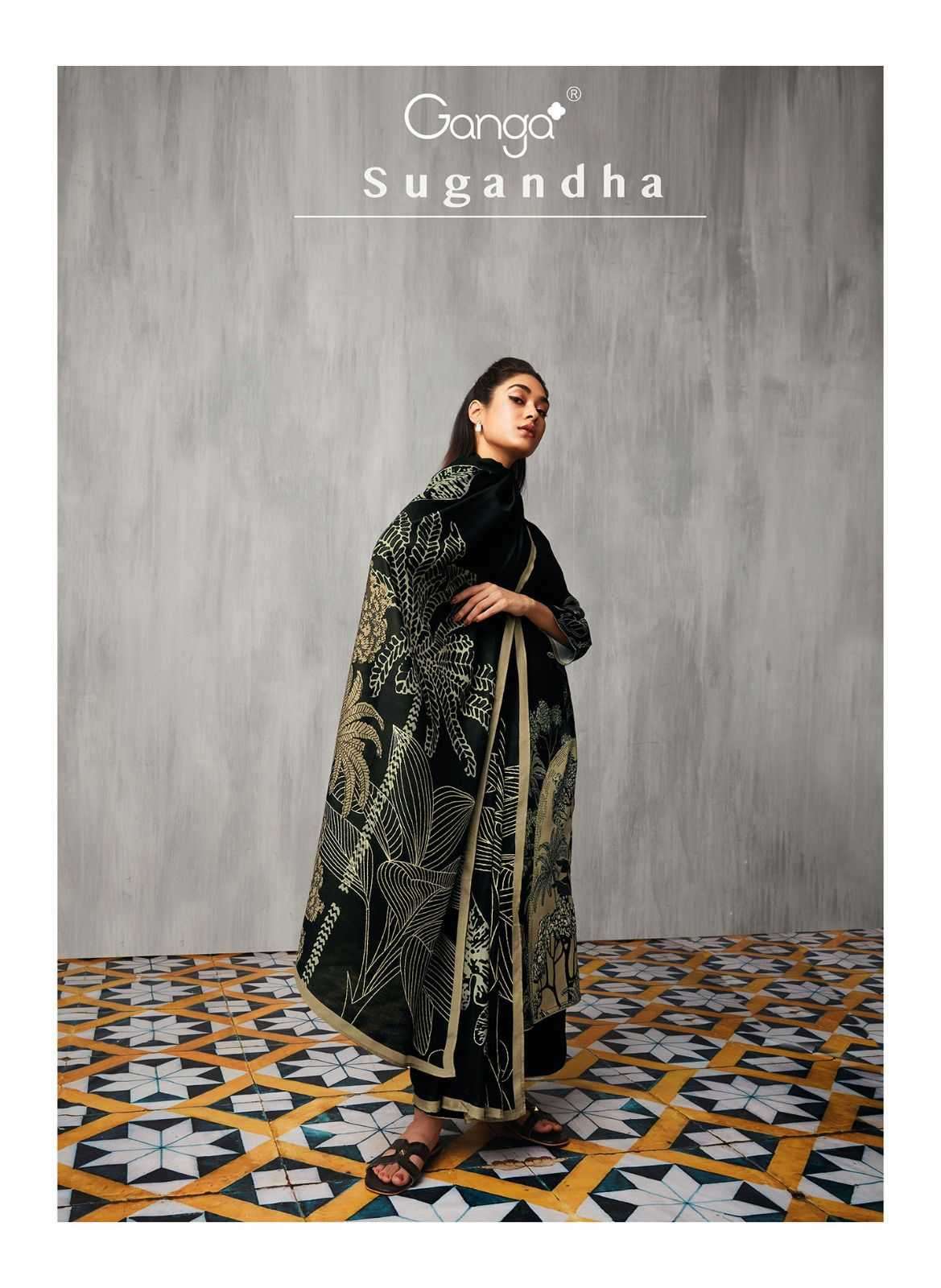 ganga sugandha 1557-1562 premium pure pashmina suit 