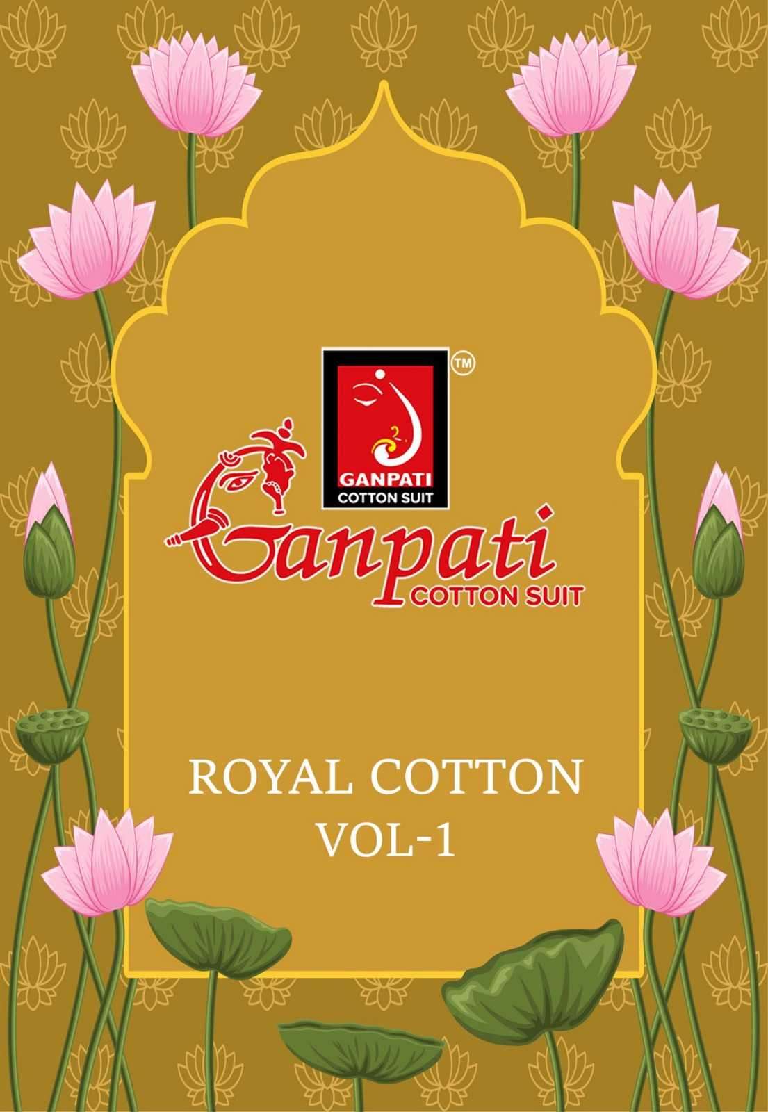 ganpati cotton royal cotton vol 1 series 108-122 cotton readymade suit 