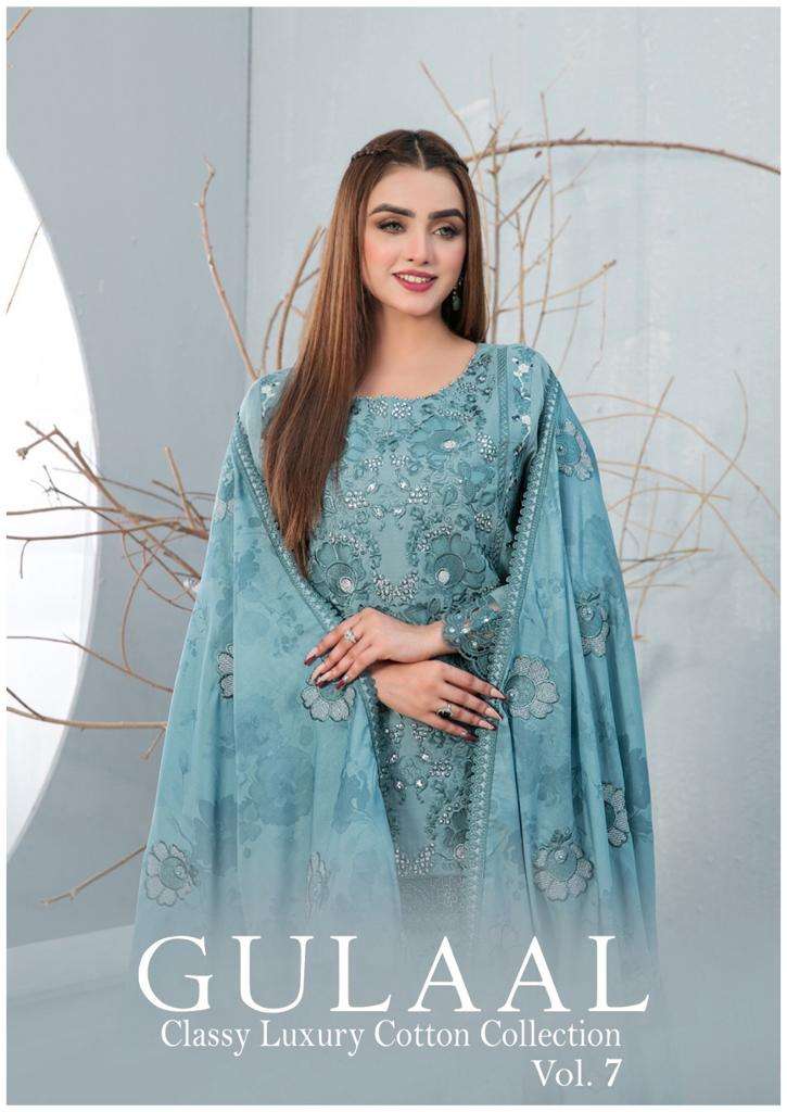 Gulaal Karachi Vol-7 series 61-70 Pure Cotton suit