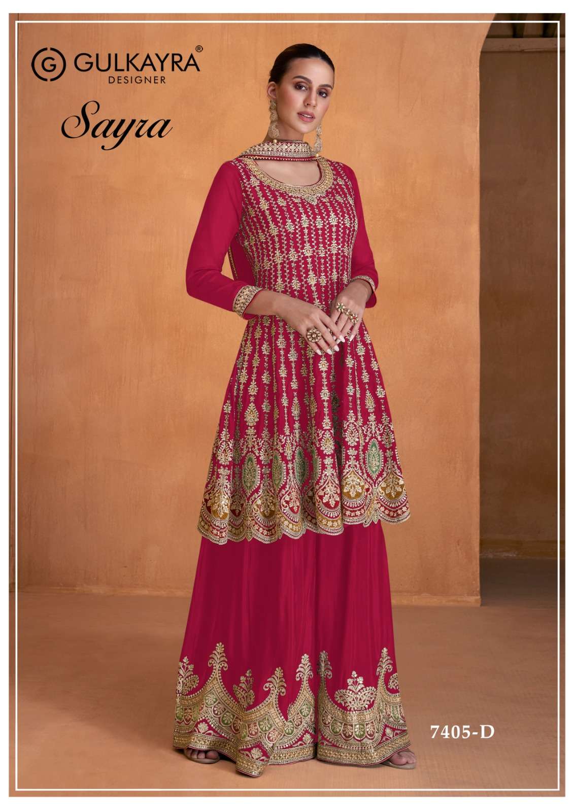 gulkayra sayra designer real chinon suit 