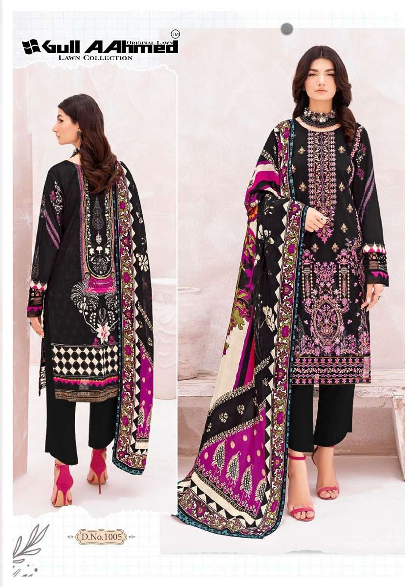 Gull Aahmed Azure series 1001-1006 Pure Lawn Cotton suit