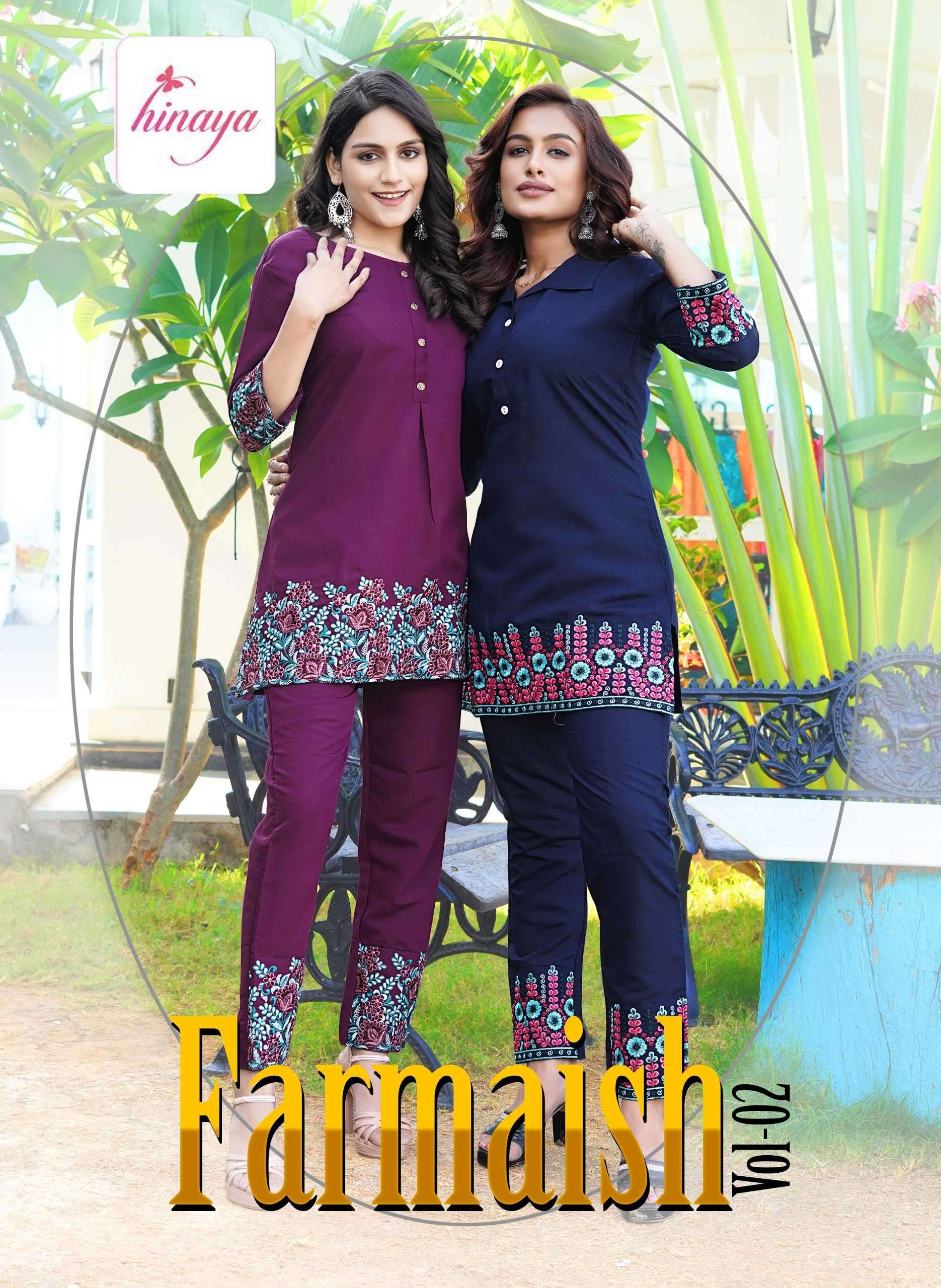 hinaya farmaish vol 2 series 2001-2004 roman silk co-ord sets