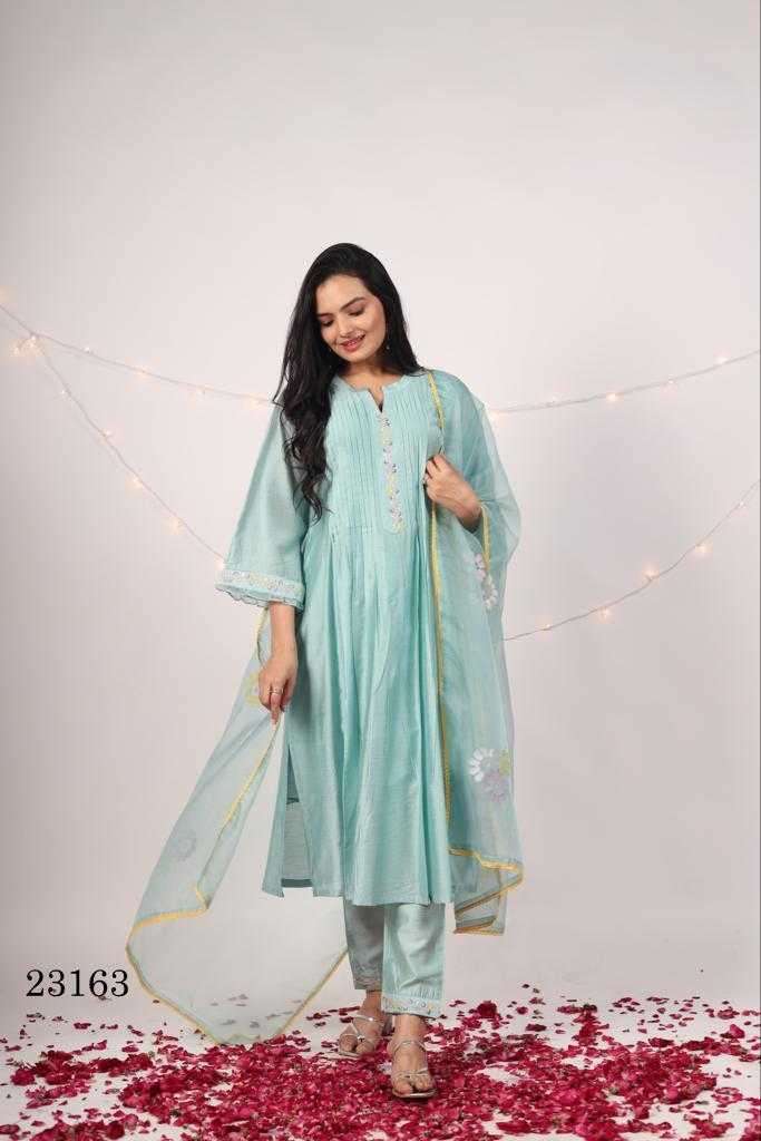 indira apparel 23163 Chanderi Viscose suit