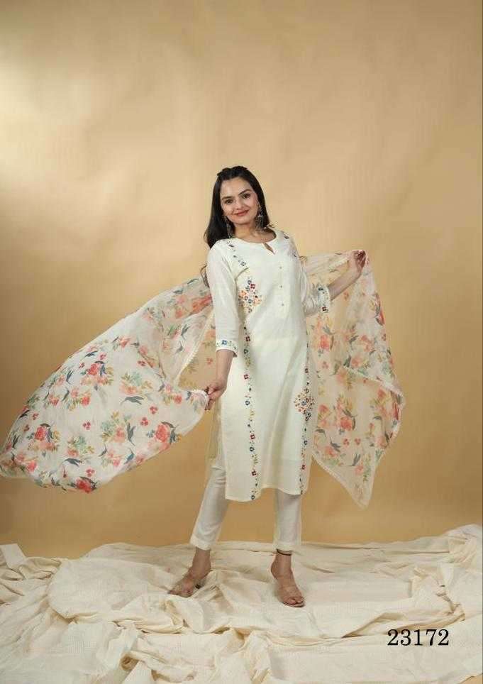 indira apparel 23172 Pure Chanderi Silk suit