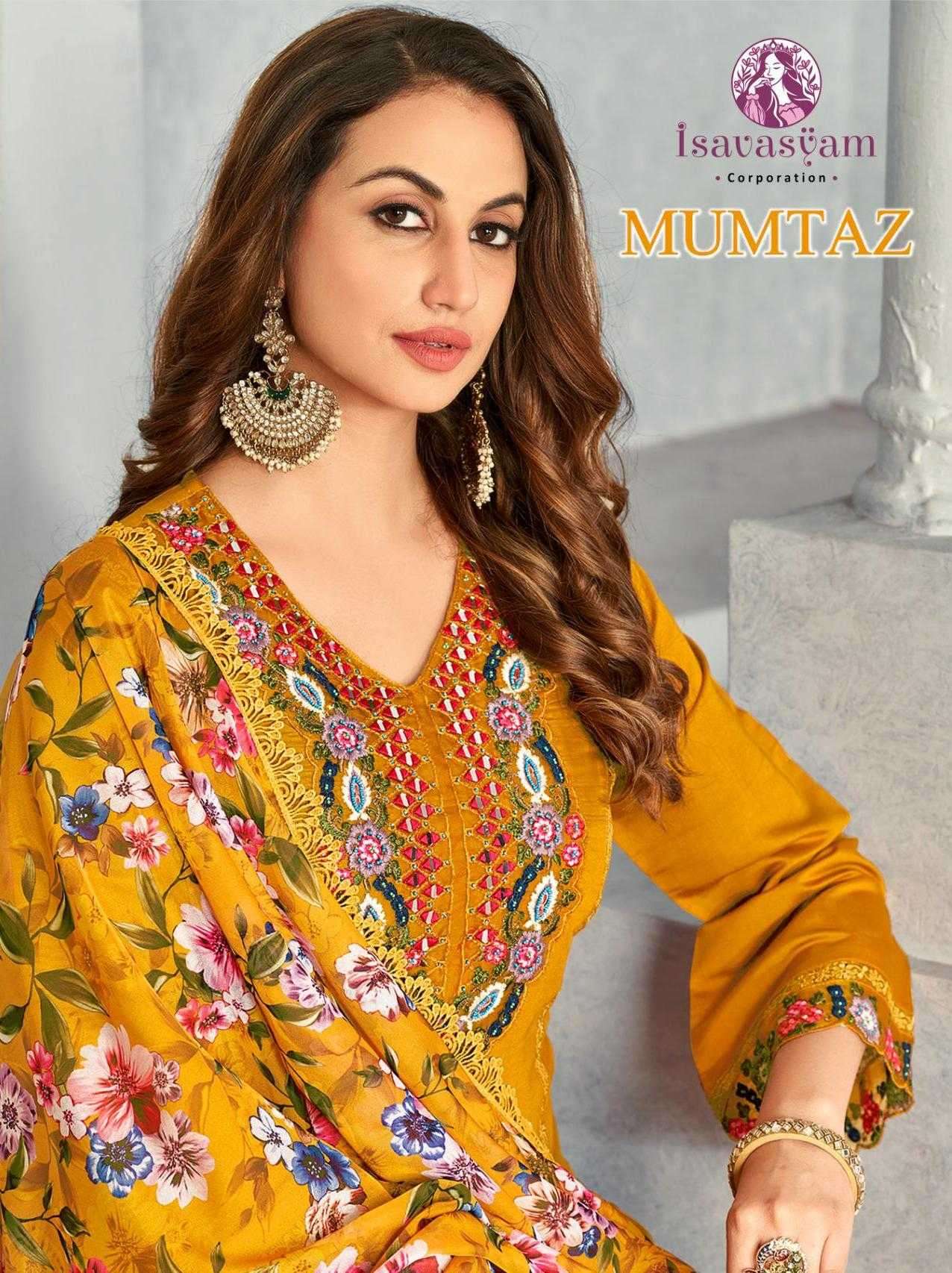 isavasyam mumtaz series 1001-1006 Pure Roman silk suit