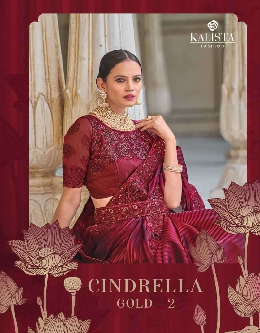 kalista fashion cindrella gold vol 2 series 23001-23006 fancy saree