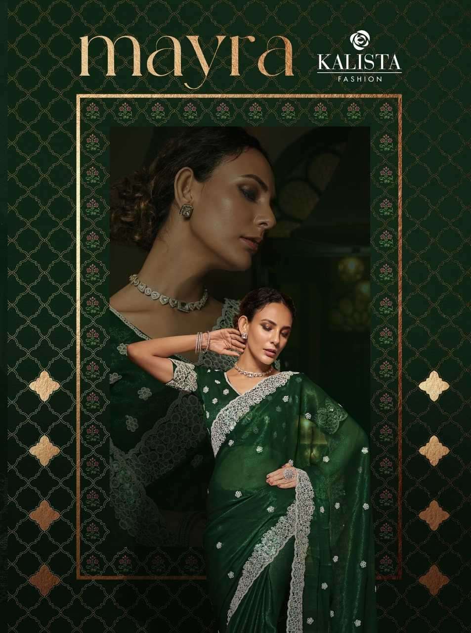 kalista fashions mayra series 14001-14006 blooming chiffon saree