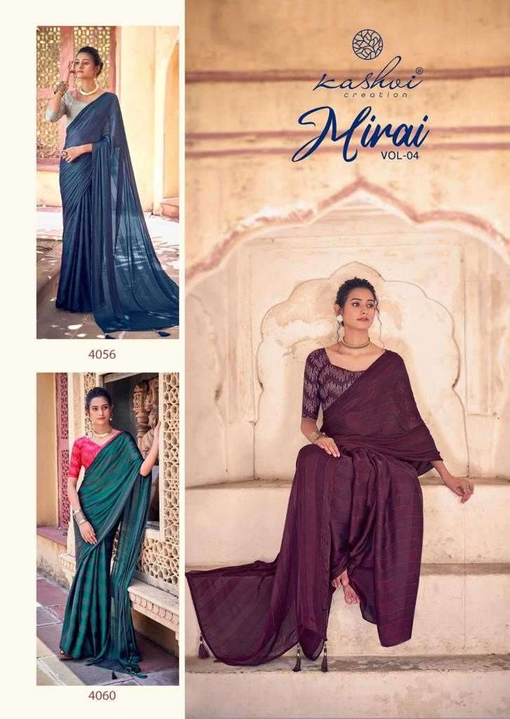 kashvi creation mirai vol 4 series 4053-4059 soft silk saree