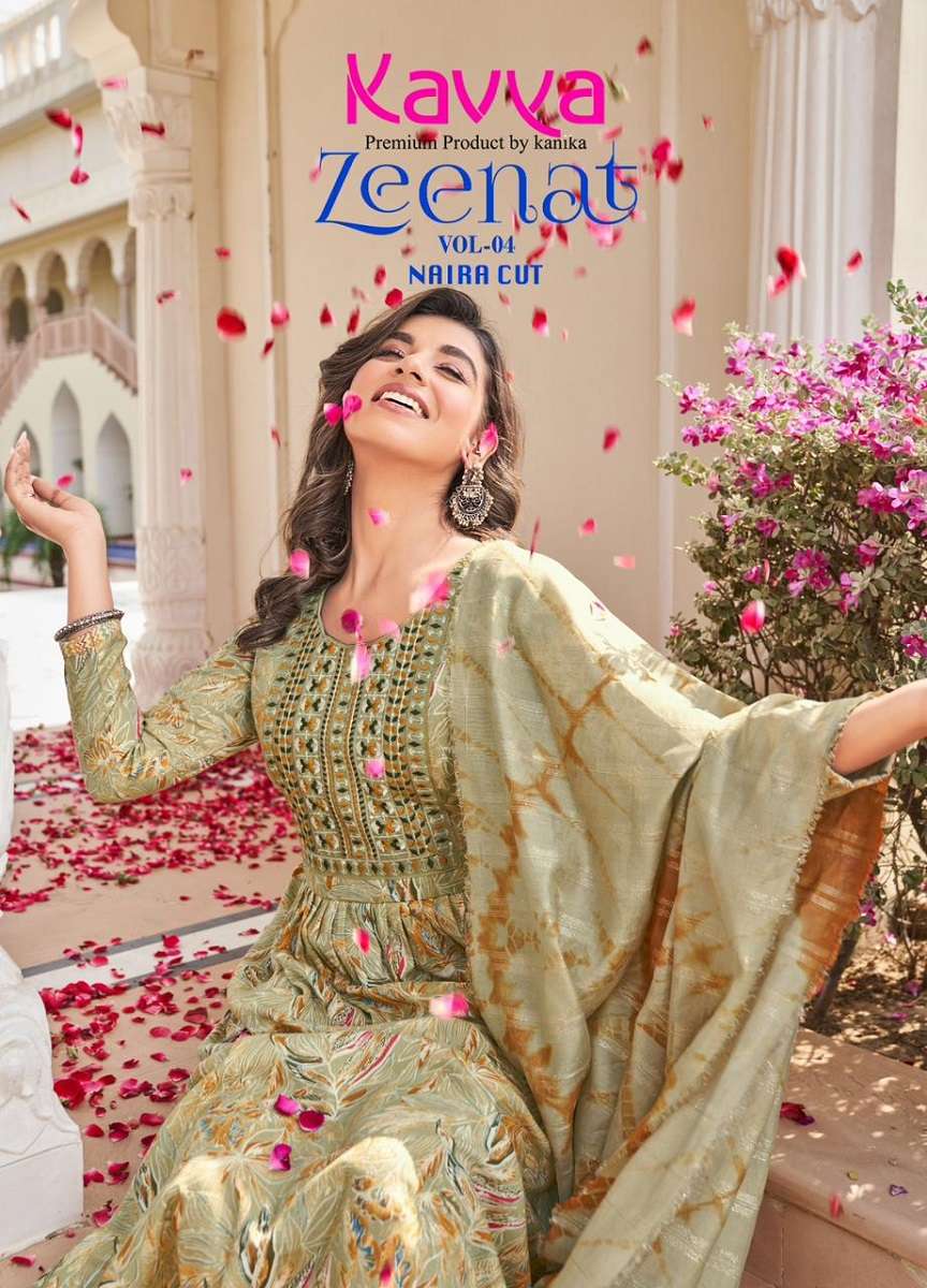 Kavya Zeenat Vol-4 series 4001-4010  Heavy Rayon Capsule Cotton suit